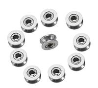 Miniature Steel V-Groove Guide Pulley Rail Ball Bearing, 10pcs V624ZZ Double Shield 4x13x6mm for Rail Track Linear Motion System