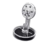 Miniature Stirling Engine Model Metal Construction Runs on Hot Beverage or Ice for Physics Learning and Workplace Fun Zinc Alloy Flywheel