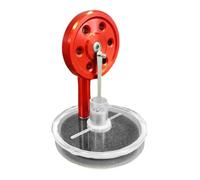 Miniature Stirling Engine Model Metal Construction Runs on Hot Beverage or Ice for Physics Learning and Workplace Fun Zinc Alloy Flywheel