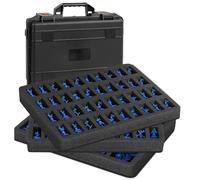 Miniature Storage Figure Hard Shell Case, 80-108 Slots DND Minis Carry | Figurine Hard Case Compatible with D&D DND Minis and More, with 3 Customizable Foam Layer, Water-resistant