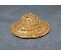Miniature Straw Hat, Dollhouse Accessory, 1:12 Scale, Farmer Style