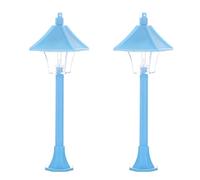 Miniature Street Light Model For Dollhouses Decoration Garden Pathway Scene Display Accessories Landscape Lamp Model 2PC Dollhouses Light