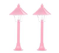 Miniature Street Light Model For Dollhouses Decoration Garden Pathway Scene Display Accessories Landscape Lamp Model 2PC Dollhouses Light