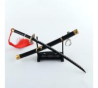 Miniature Sword Letter Opener with Sheath and Stand, Zinc Alloy Katana Keychain, Anime Gift for Fans & Collectors
