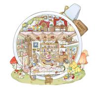 Miniature Teacup Scene Sticker Cartoon Cabin Scenery PET for Notebook Journal Memory Book Laptop Scrapbooking Animal
