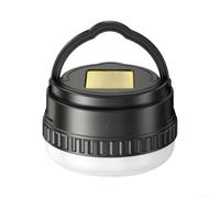 Miniature Tent Light PP Material Compact 7x4.8cm | USB rechargeable for battery, hours of runtime, no extra batteries needed, power source(Black 7*4.8cm)