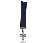 Miniature THE GEORGE CROSS Medal with long ribbon. British Award/Decoration for Heroism/Bravery/Courage. Military and Civilian. Replica/Reproduction. 11cm.