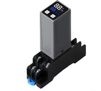 Miniature Time Delay Relay with Dual LCD Readout for Industrial Use Adjustable 0.1 Second to 99 Hour Timing Range (H3Y-2 with base)