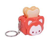 Miniature Toaster Keychain with Realistic Sound Effects Lightweight Design Miniature Toaster Keychain for Bag Car Decoration, フリーサイズ