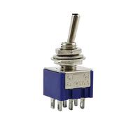 Miniature Toggle Switch Single Pole Double Throw SPDT ON-OFF-ON ON-ON 120VAC 6A 1/4 Inch Mounting MTS-102 103 202 5/10Pcs(202,10pcs)