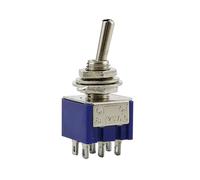 Miniature Toggle Switch Single Pole Double Throw SPDT ON-OFF-ON ON-ON 120VAC 6A 1/4 Inch Mounting MTS-102 103 202 5/10Pcs(203,10pcs)
