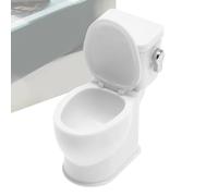 Miniature Toilet - Tiny Bathroom Model, Toy Toilet Design, Decorative Seat Set | Interactive Lid Function Element, Classic White Tobeletz St
