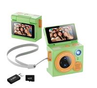 Miniature Two Lens Camera Set 32GB Storage Reversible Display 21Creative Thumb for Content Creator Expert Action
