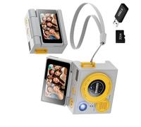 Miniature Two Lens Camera Set 32GB Storage Reversible Display 21Creative Thumb for Content Creator Expert Action
