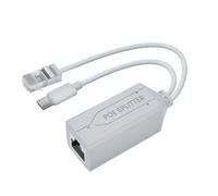 Miniature USB/Type C Active Splitter Power Converters DC40V To DC5V For Security Camera And Networking Devices POE Power Splitter