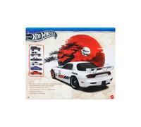 Miniature Vehicle Set - HOT WHEELS - Street of Japan - Pack of 6 Vehicles - Scale 1/64 - Die-Cast Metal - Multicolor