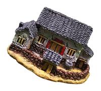 Miniature Vintage Village Ornament Resin Thatched Cottage Model
