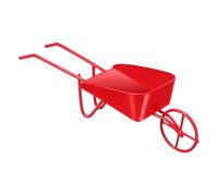 Miniature Vintage Wheelbarrow for Dollhouse Decor Tiny Furniture Accessory Portable Metal Cart for Imaginative Play and Dollhouse Decoration