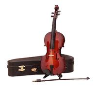 Miniature Violin Model - Miniature Violin Model with Stand Case Dollhouse Accessories Mini Musical Instrument for House Decoration Dollhouse Decoration Children Toy Photo Props