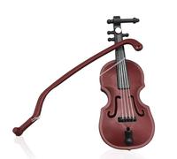 Miniature Violin Tiny Musical Instrument Models for Decoration Home & Office Creative Mini Musical Instrument Violin Decor Gifts with Bow Stand Support