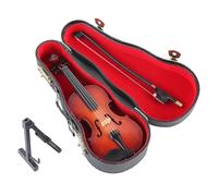 Miniature Violin Tiny Musical Instrument Models,Tiny Playable Violin: Worlds Smallest Violin With Sound Sob Story,Playable Tiny Violin Figurine with Bow Stand Support,Dollhouse Accessory,Gifts (10cm)