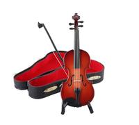 Miniature Violin, Tiny Violin with Stand Bow and Case, Musical Instrument Worlds Smallest Violin Model Home Office Decor Display Ornament Gag Gifts (10cm)