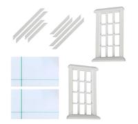 Miniature Window Model Figure 2PCS 1/12 Doll House Furniture Rural Scene Setting for Decorative Architecture Project Doll House Furniture