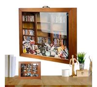 Miniature Wooden Bookcase - Handcrafted 200 Miniature Books Toys,Mini Bookshelf Ornament,for Friends Colleagues Birthday Christmas New Year Wedding Tabletop Indoor