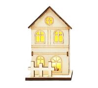 Miniature Wooden Christmas House - Handmade Crafts, Lovely Decoration | Christmas House Perfect for decorating spaces, , easy to use at parties