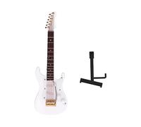 Miniature Wooden Electric Guitar, Mini Instrument, Exquisite Model, Realistic, Detailed, Handmade, for Music Lovers, Decorations, Collectors, Wood,