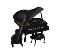 Miniature Wooden Grand Piano Cello Musical Instrument Dollhouses Furniture Set Scene Display Educational Toy For Children Dollhouses Miniature Piano
