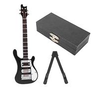 Miniature Wooden Guitar Model Highly Detailed Simulation Instrument Ornament For Home Office Decor Gift For Music Lovers Red Black