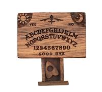 Miniature Wooden Ouija Board - Small Ouija Board, Planchette Handmade Divination Tool Hidden Decoration Portable Mysterious Accessory, Compact Talking Board