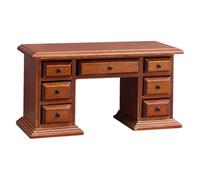 Miniature Writing Desk Model Figure with Functional Drawer for 1/12 Doll House Scene Setting Scale Furniture Figurine Doll Study Desk