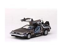 Miniatures Car Models Kit 1 43 scale Fit For Delorean DMC12 Alloy Plating Car Static Diecast Model Vehicle Collection Display Gift(B)