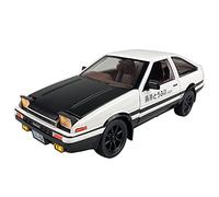 MiniAuto 1:24 Scale Initial D Trueno AE86 Sprinter Alloy Diecast Model Pop-up Headlights the Drift Car of Fujiwara Takumi (Black and White)