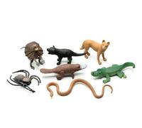 Miniblings 7x Australia Animal Set Figurines Stand-up Figures Collar Lizard Dingo Tasmanian Devil Snake Platypus Crocodile Spider