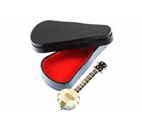 Miniblings Banjo Brooch Pin Badge Button Badge Blues Guitar Wood + Box