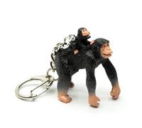 Miniblings Chimpanzees with a child Key ring key chain monkey