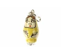 Miniblings Matryoshka Babuschka Russia Charm Pendant Russian Doll Yellow
