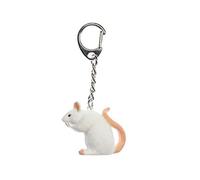 Miniblings Rat Key Ring Chain Keychain Mouse Halloween White