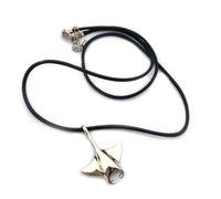 Miniblings Ray Necklace - Original Costume Jewelry I Chain 60cm Manta Ray Textile Ribbon Sea Fish Skuba Diving - Men Scuba ABC