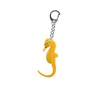 Miniblings Seahorse Keychain Keyring Sea Horse Ring Rubber Yellow