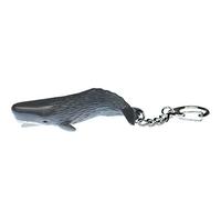 Miniblings Sperm Whale Key Ring Chain Keychain Ocean Seafood Gray Trumpet