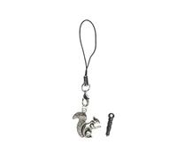 Miniblings Squirrel Mobile Cell Phone Charm Pendant Rodent Silver Autumn Wild Life