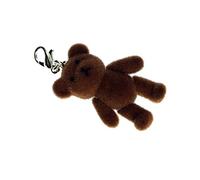 Miniblings Teddy Bear Charm Pendant for Bracelet Velvety Flock Dark Brown