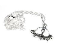 Miniblings UFO Necklace 45Cm Alien Universe Sci-Fi Silver