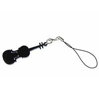 Miniblings Violin Mobile Cell Phone Charm Pendant Orchestra Violinist Music Black