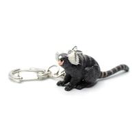 Miniblings White-tufted-marmoset keyring key chain Zoo monkey Brush-eared monkey