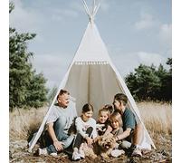 MINICAMP Outdoor Teepee Tent for Adults and Kids - 7 ft Tall Large Adult Size for Picnic, Sleepover Parties, and Celebrations